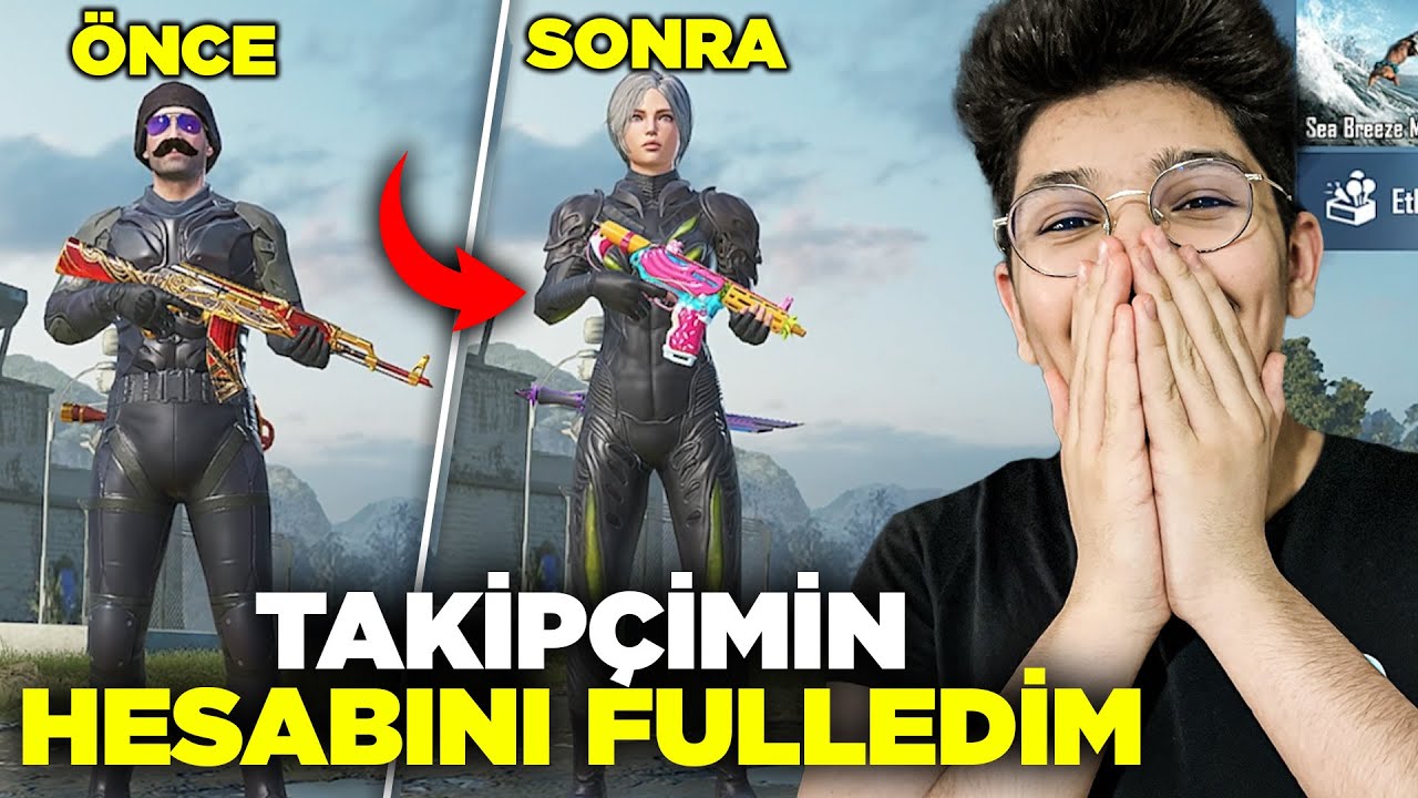 TAKİPÇİMİN HESABINI FULLEDİM! 800K ÖZEL VİDEO! - PUBG MOBİLE