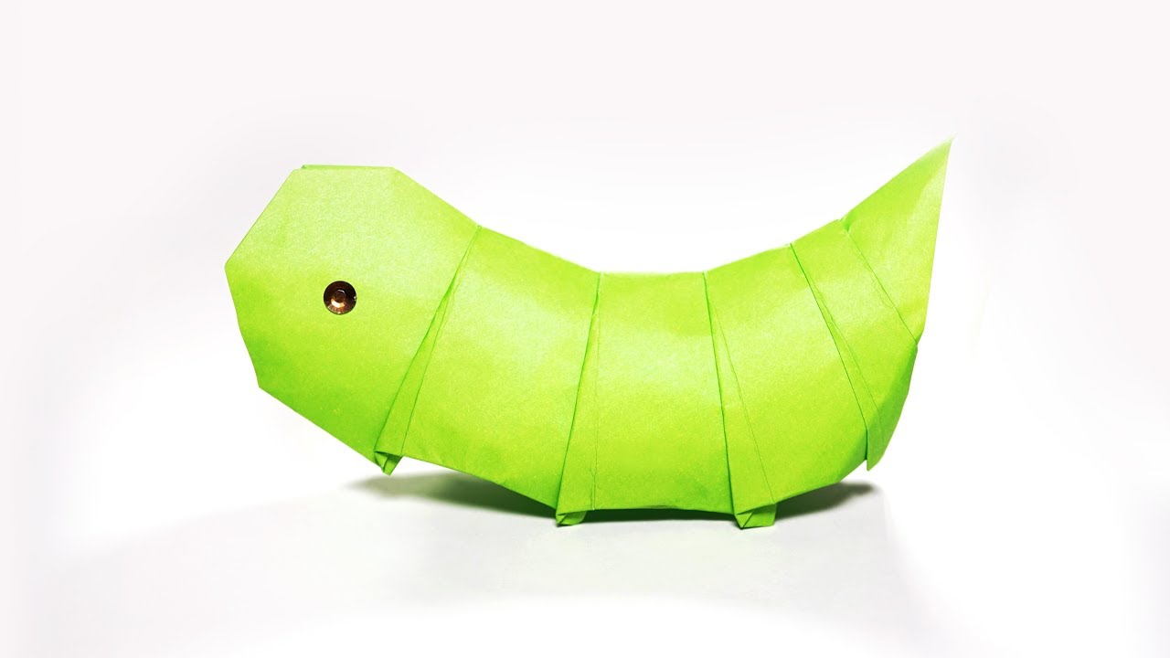 Origami Caterpillar Larva (Taesung Park) - Paper Folding / Papier Falten / 종이접기 - Paper Crafts 1101