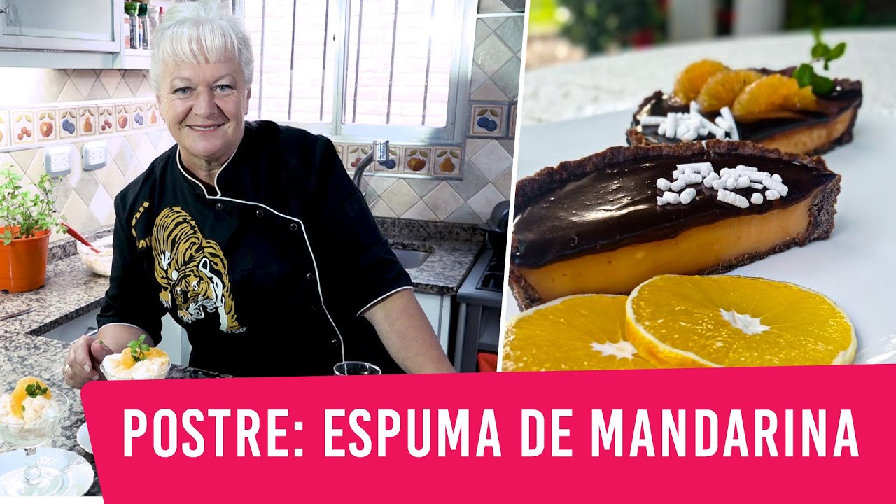 Postre: Espuma de mandarina. Una delicia!