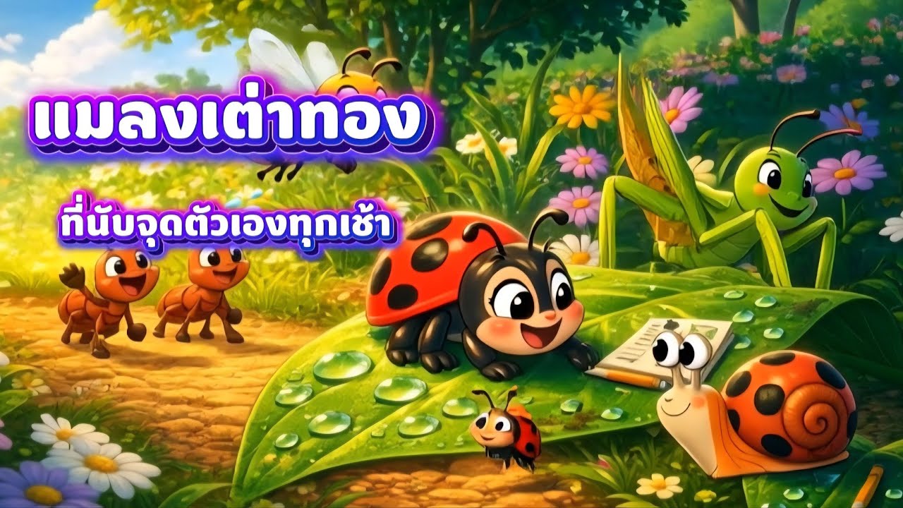 นิทานสั้นเรื่อง✨️แมลงเต่าทอง🐞ที่นับจุดตัวเองทุกเช้า #นิทานสนุก #นิทานสั้น #นิทานสัตว์ 