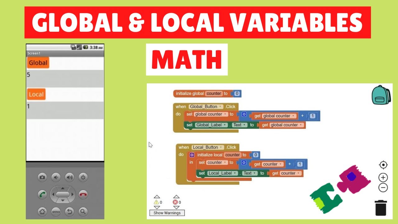 Вводный урок 6 по MIT App Inventor 2: Переменные и математические блоки
