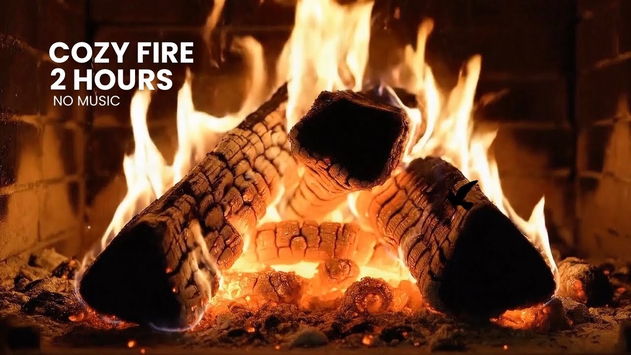 2 Hours of Cozy Fireplace Crackling 🔥 Deep Sleep, Relaxation & Stress Relief | Sleep Sanctuary