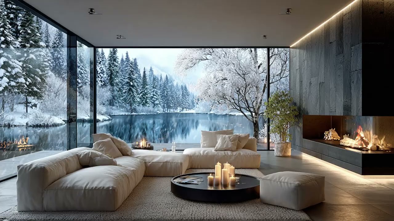 Snowy Evening Piano Ambience | Gentle Notes for Relaxation, Rest & Quiet Concentration
