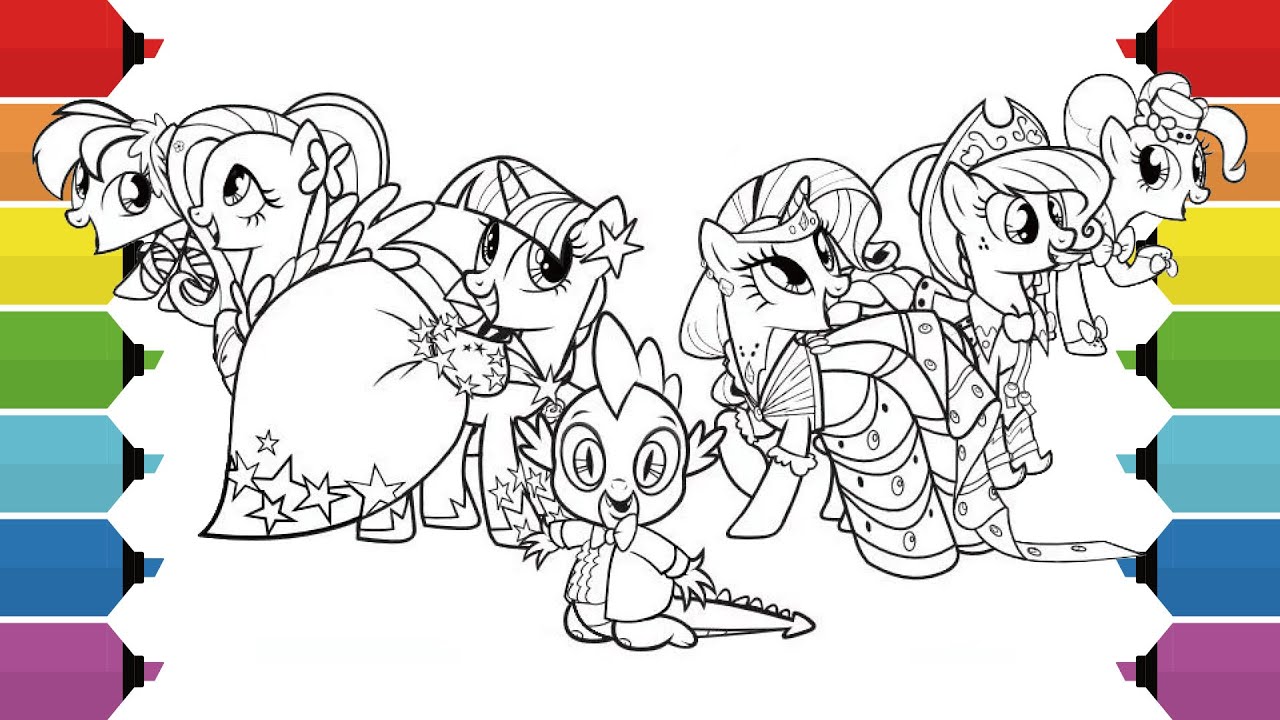My Little Pony Coloring Pages | Fluttershy, Pinkie Pie, Rarity, Twilight Sparkle & Rainbow Dash