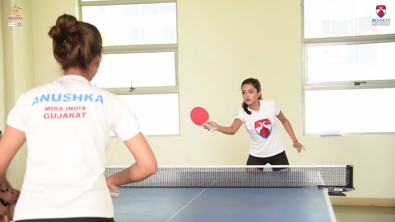 Miss India 2018 finalists at Bennett University: Table Tennis Challenge