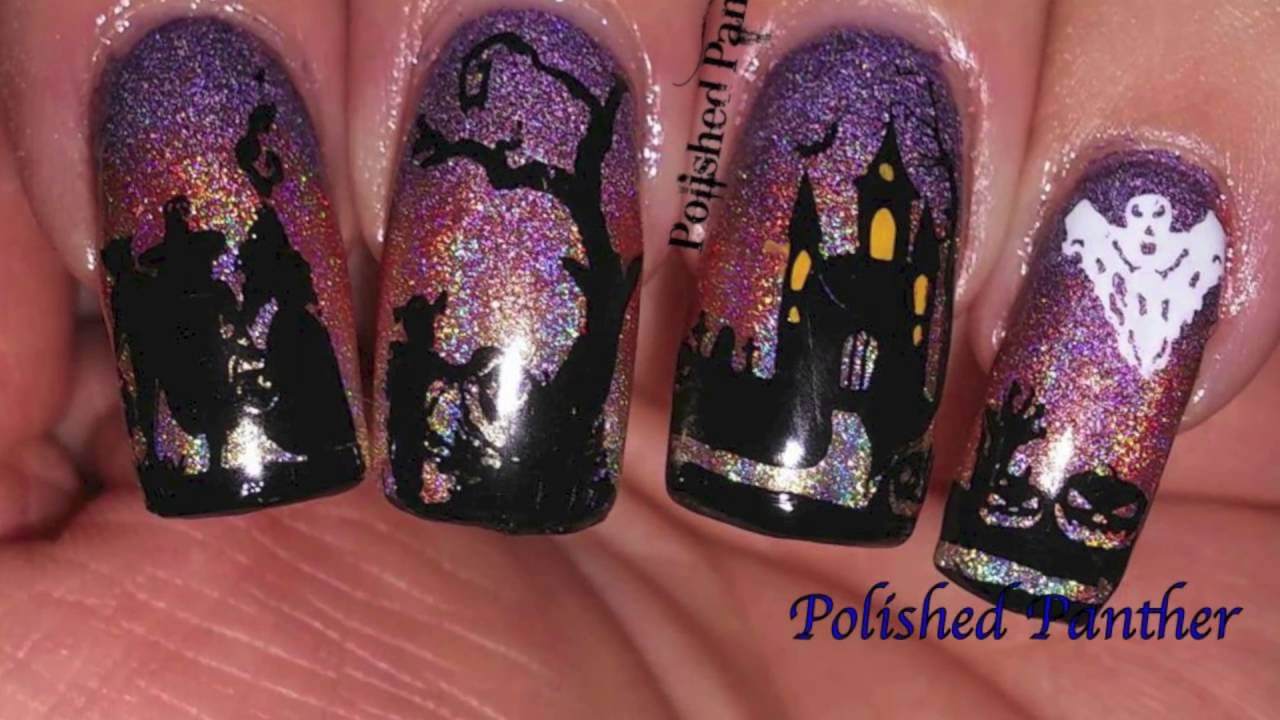 Aliexpress DXE 22 DXE 30 DXE 10 Girly Bits Stamping Polish Nail Art Review Spooky Halloween Sunset!