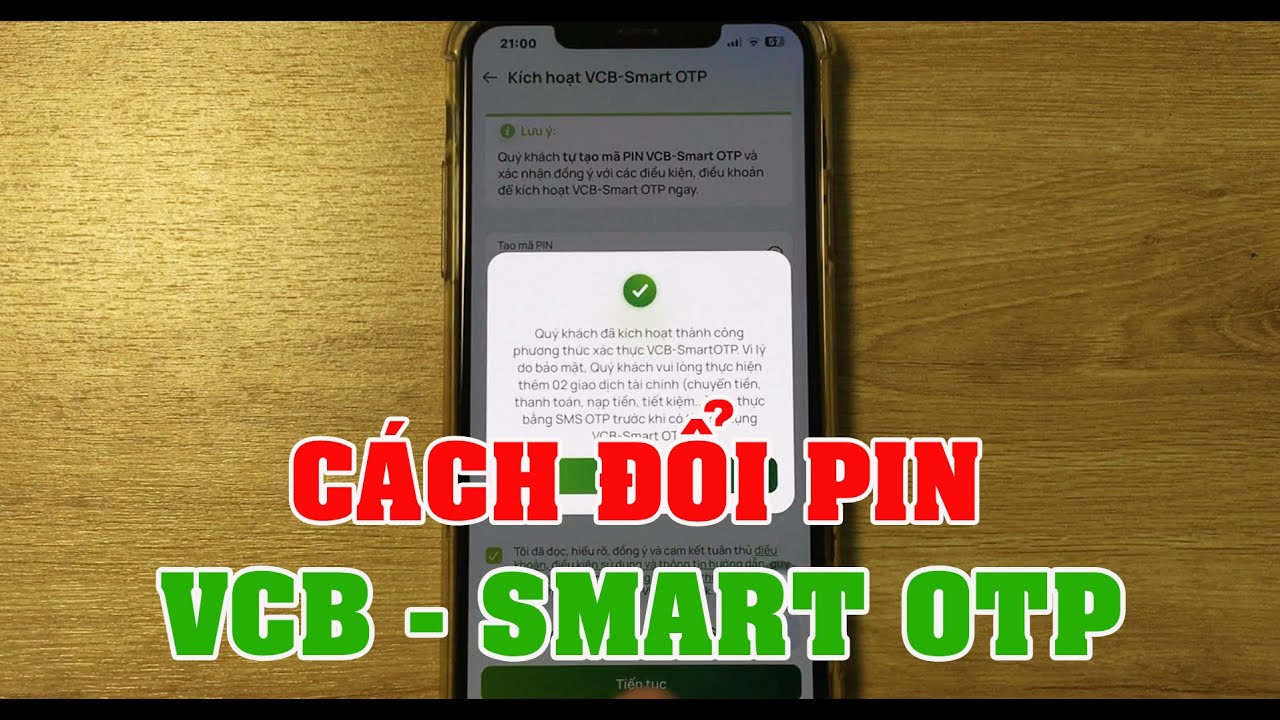 C&aacute;ch đổi m&atilde; Pin Smart OTP Vietcombank - Đơn giản