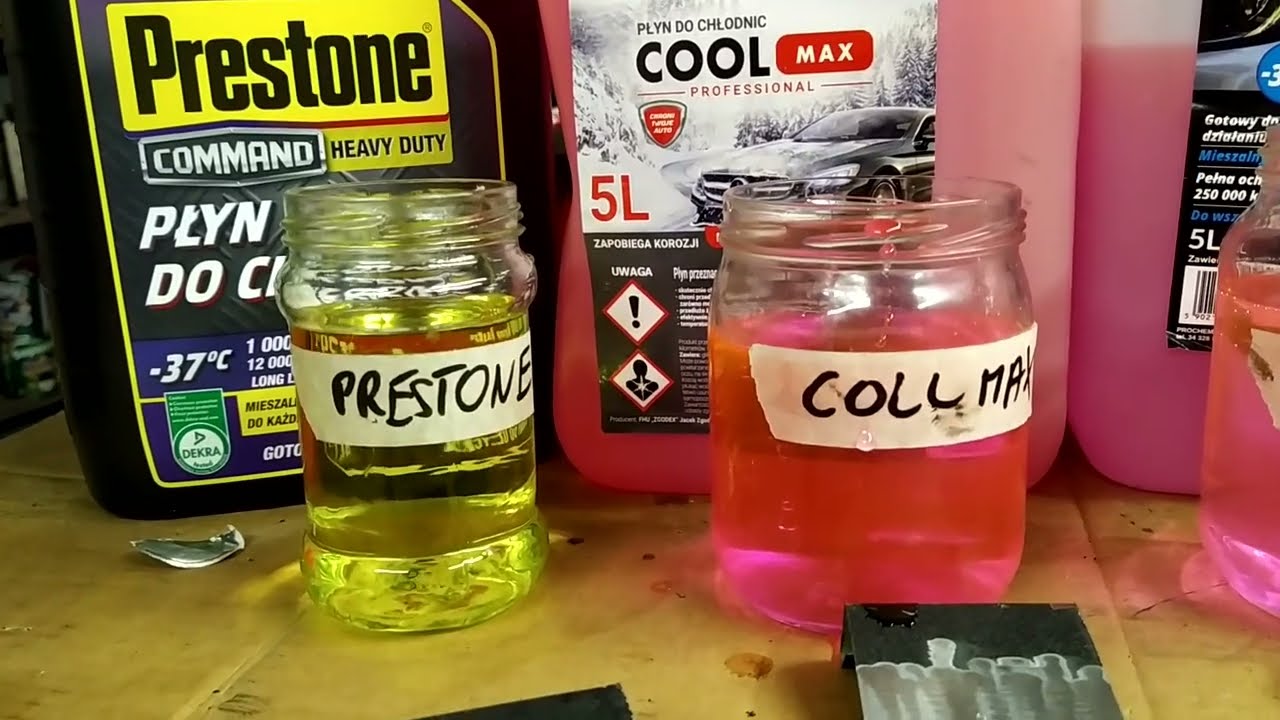 Test Antykorozyjny płynów do chłodnicy. resistance to corrosion of coolants
