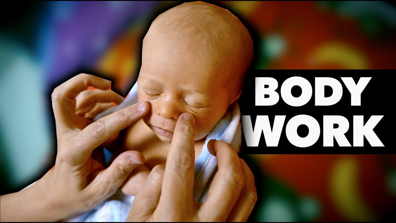 TINY BABY GETS PROFESSIONAL MASSAGE (To Help With Breast Feeding Issues) | Dr. Paul