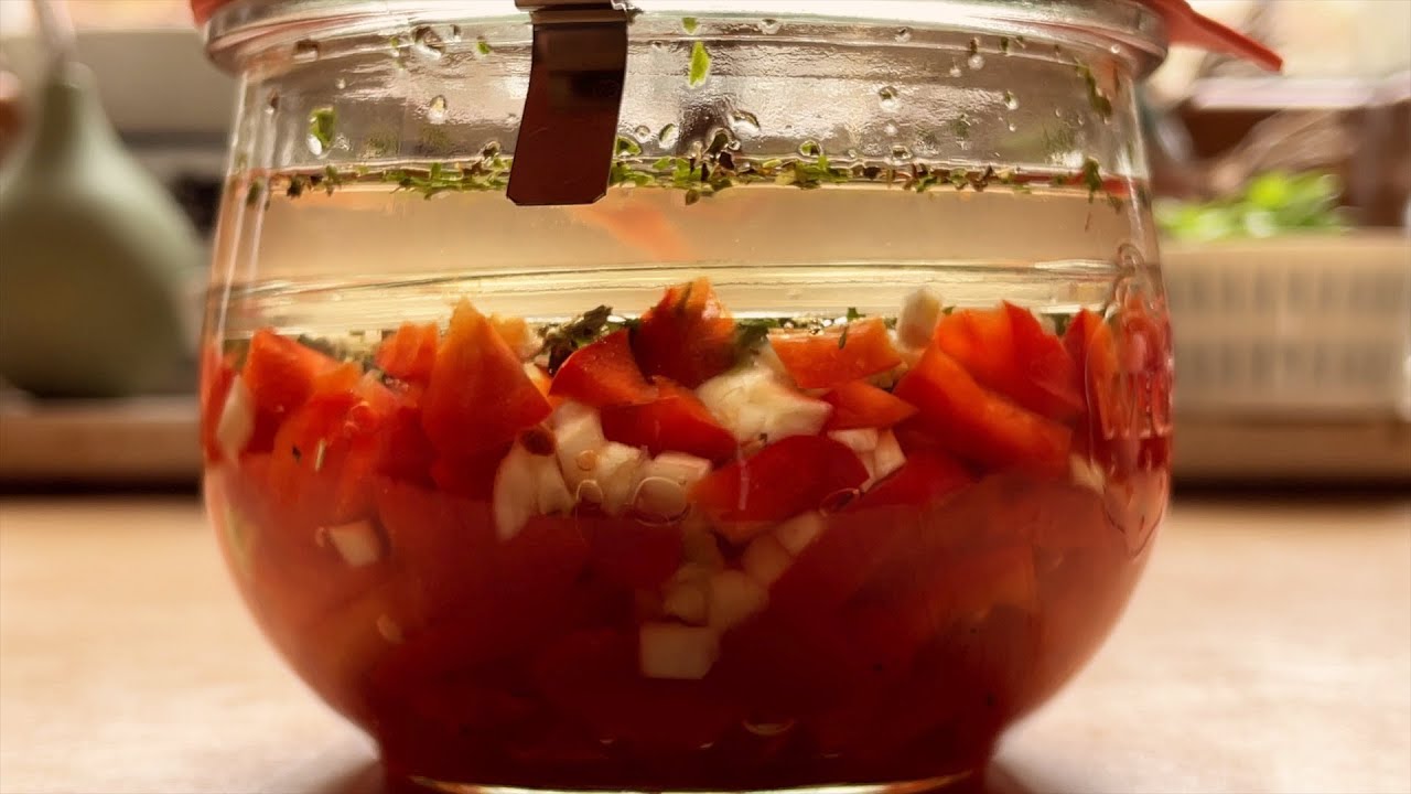 Paprika-Salsa /Fermentieren in Salzlake - ein leckeres Powerfood!
