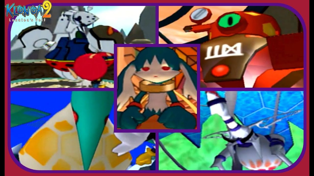 Klonoa 2: Lunatea's Veil - All Boss Encounters - NO DAMAGE!!