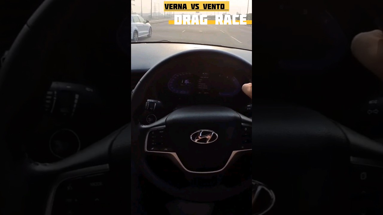 Hyundai verna vs Volkswagen vento drag race #short #shorts #shortvideo #shortsvideo