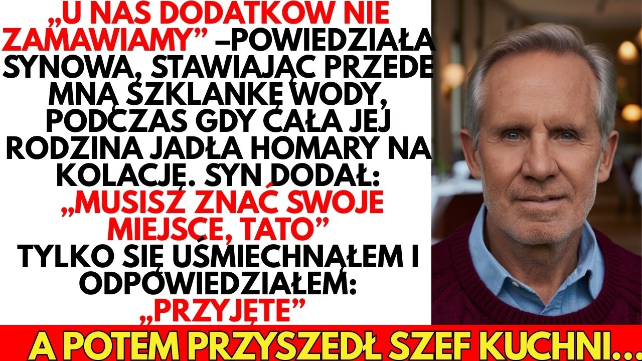 Żadnego JEDZENIA dla ciebie– powiedziała synowa.A potem podała rodzinie HOMARY,jak dla arystokracji