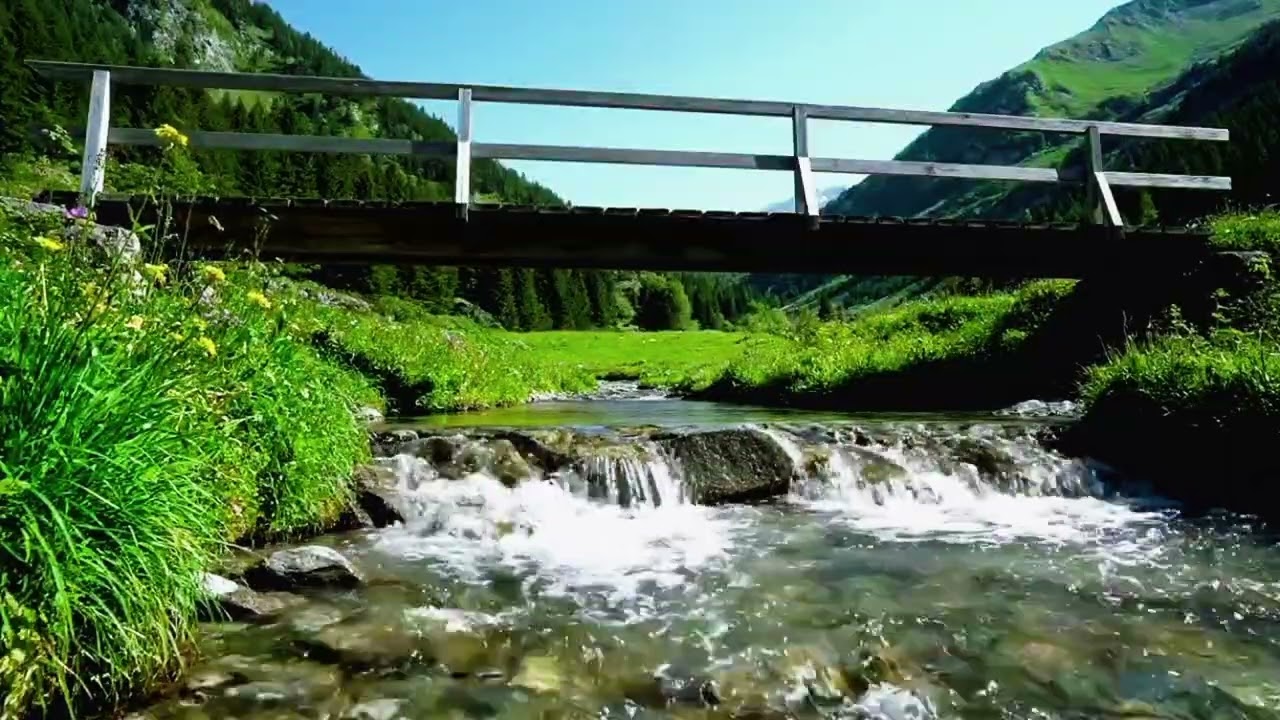 The sound of flowing water calms the heart and mind 