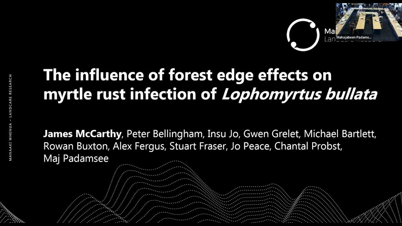 James McCarthy - The influence of edge effects on myrtle rust infection of Lophomyrtus bullata