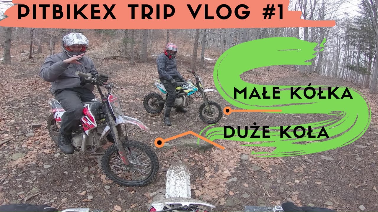 PitbikeX MRF 140RC i Big  - drzewo na drodze i zgubiona sprężynka - vlog#1