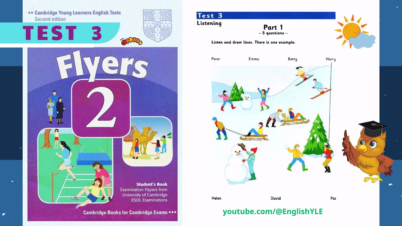 [ Flyers 2 Test 3 ] Authentic Examination Papers | Listening Test 3 (Answer Key in description)