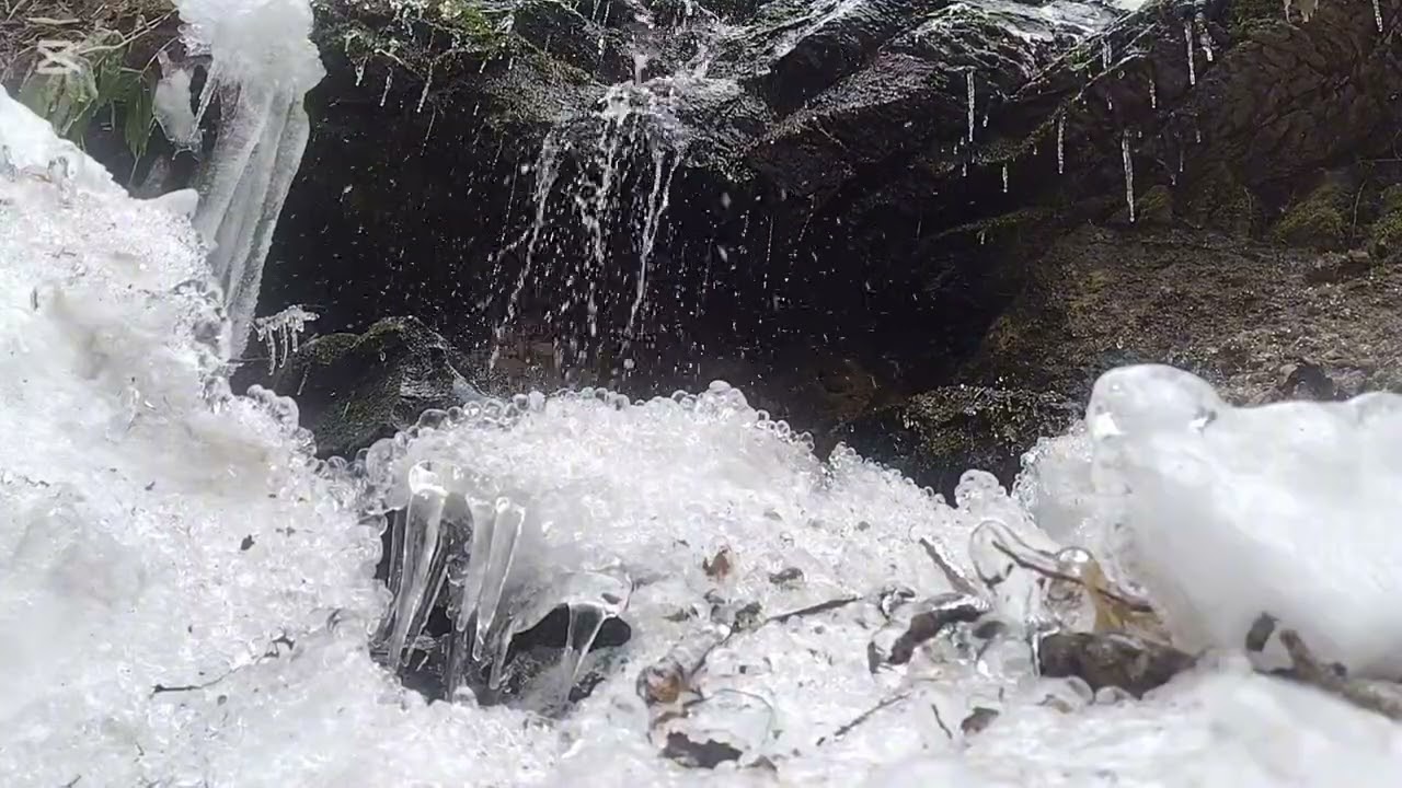 Tiny Frozen Falls｜沢に落ちる滝（朝日町）
