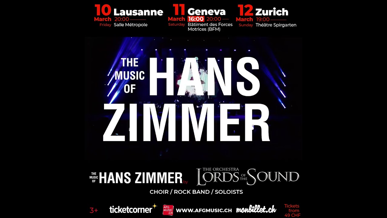Hans Zimmer&lsquo;s legendary hits in the concert of Lords of The Sound orchestra in Switzerland