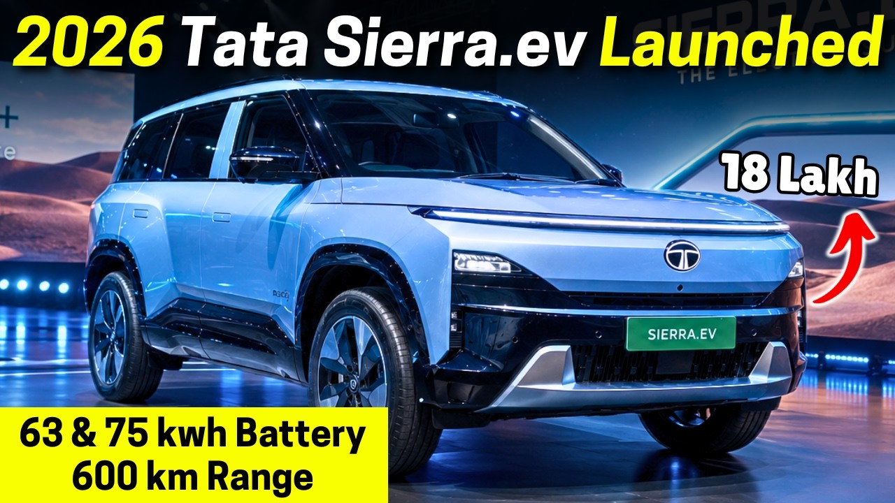 2026 Tata Sierra.ev launched - 63 & 75 kwh Battery Pack, 600km Range, Boost Mode and Price Reveal