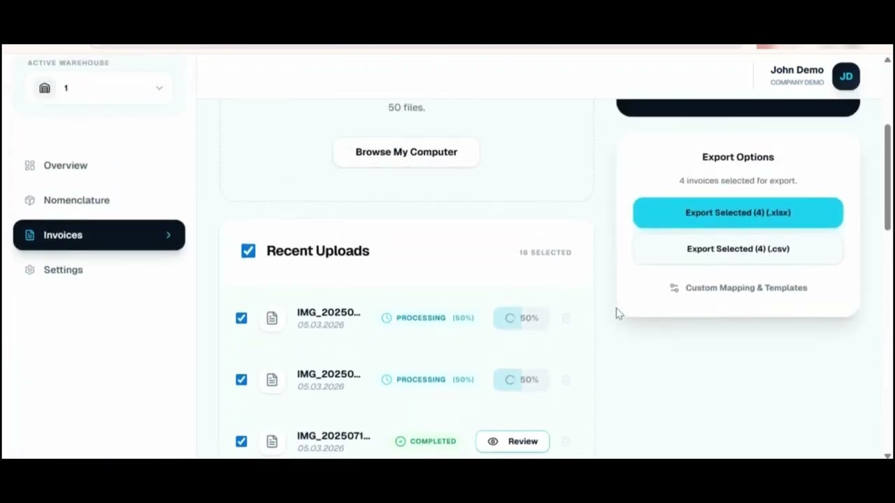 Invoice Ai Parser Demo