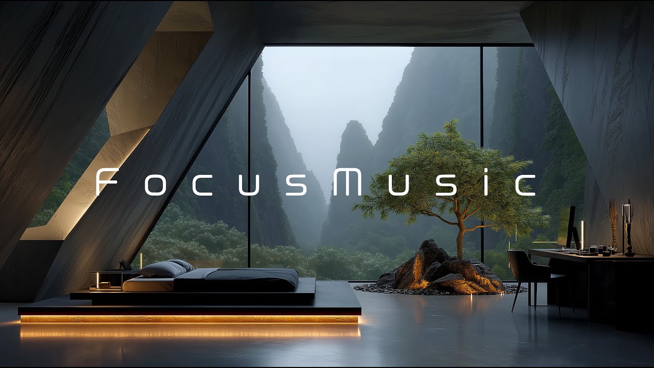 Deep Focus Music | Minimal Luxury Nature Retreat for Coding, Study & Deep Work