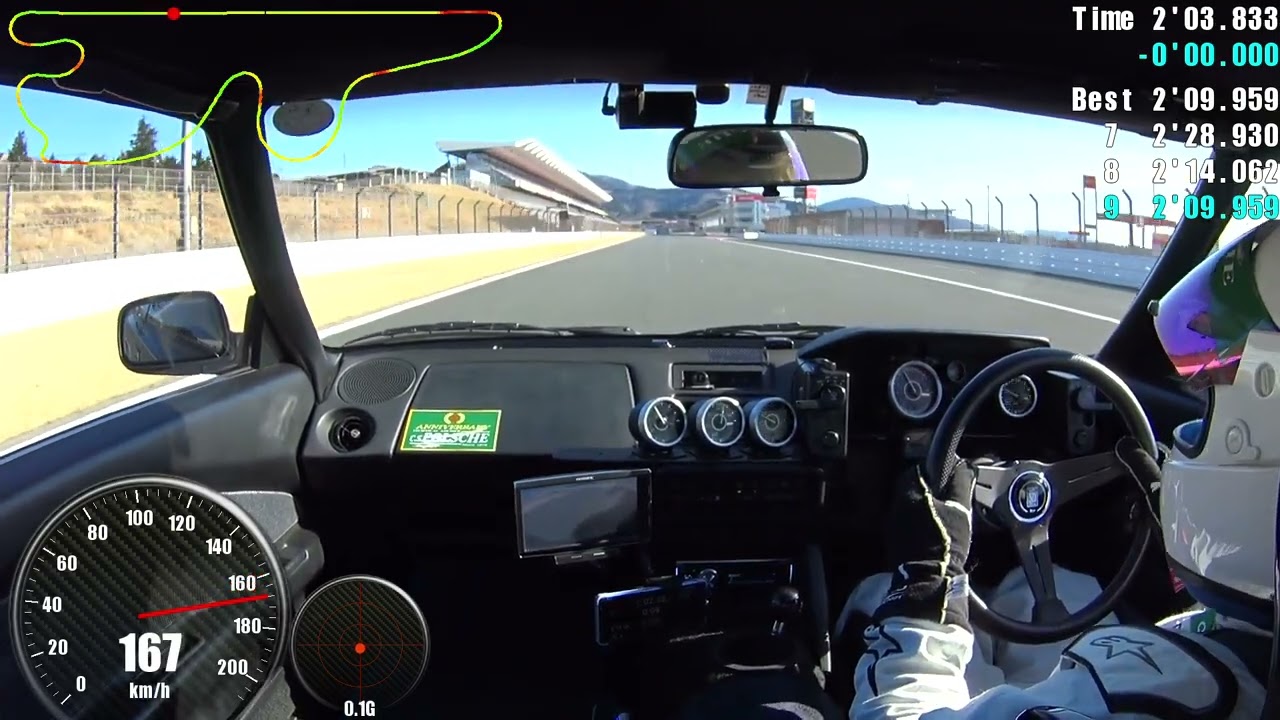 AW11　富士スポーツ走行　2024 2 12　best 2.09.959&後半いっぱいやらかし