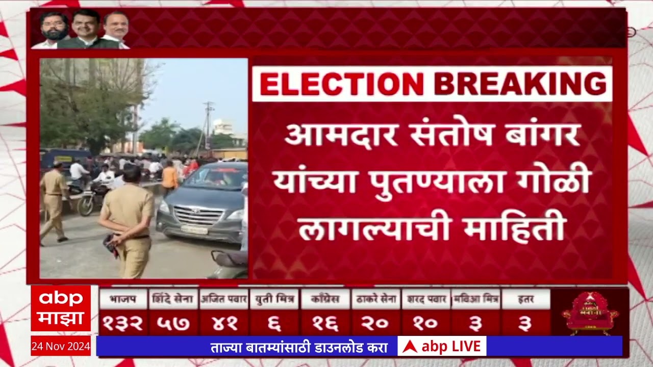 Santosh Bangar Nephew : आमदार संतोष बांगर यांच्या पुतण्याला गोळी लागल्याची माहिती,काल झाला होता राडा