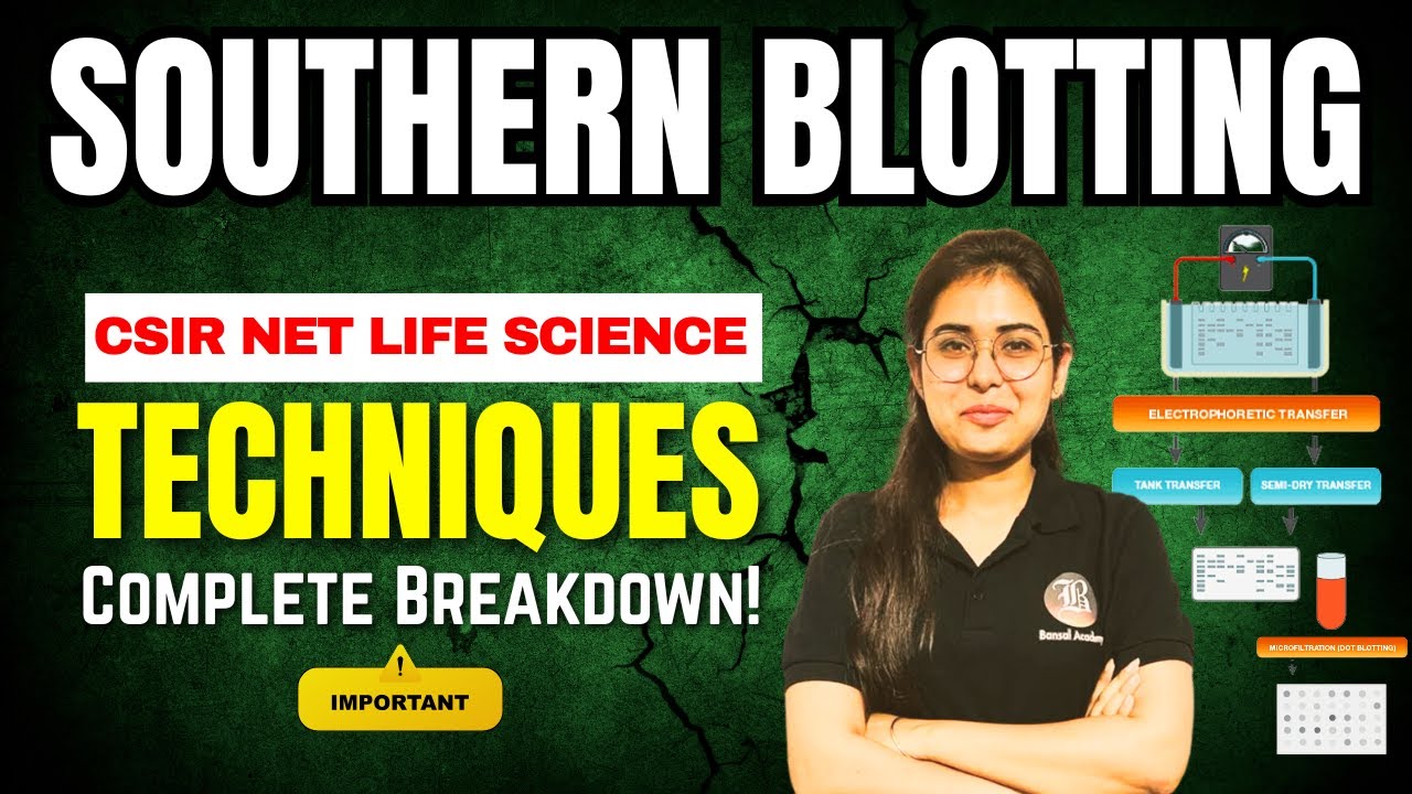 BLOTTING | Southern Blotting | Techniques | CSIR NET LIFE SCIENCE 2025 preparation strategy