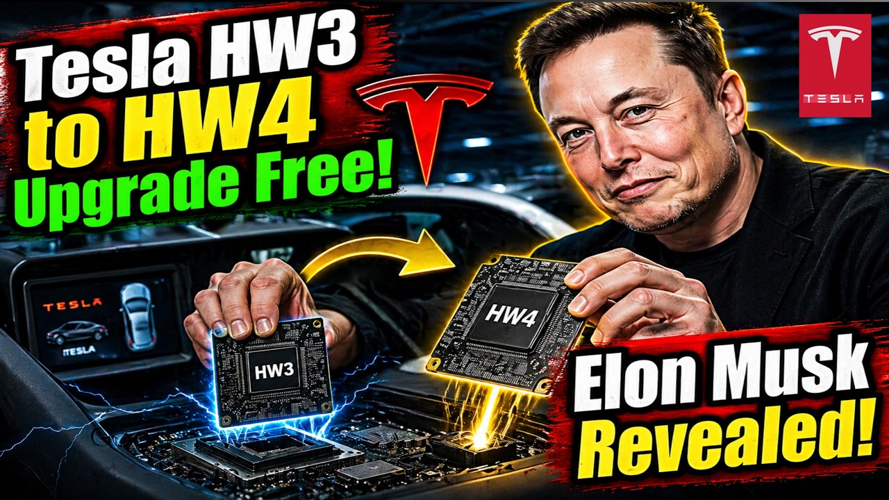 Tesla HW3 to HW4 Upgrade : FREE? Elon Musk Revealed Big Update! FSD v14 Lite & Retrofit Explained,