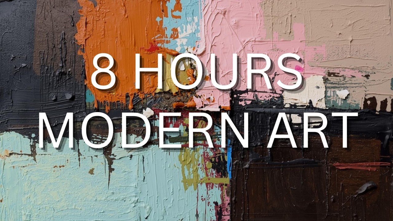 8 Hours of Textured Earthy Abstract Art – Dramatic Modern Painting for Luxury Living Room TV