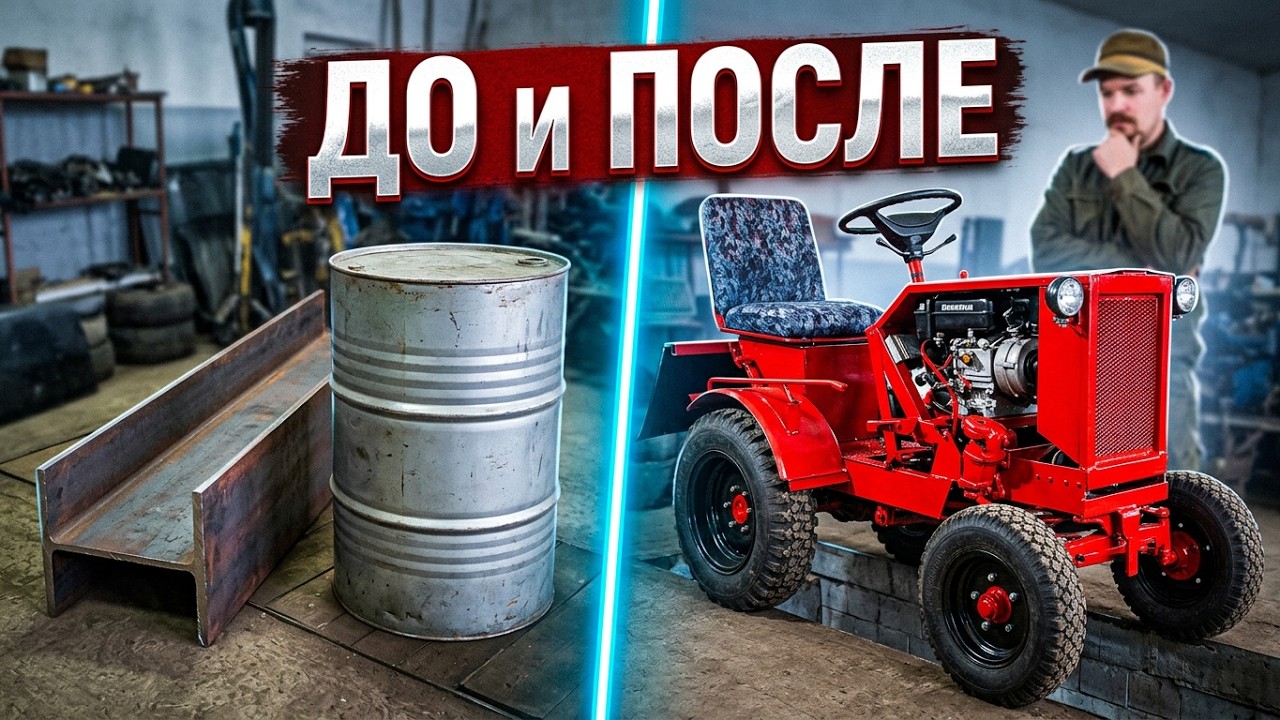 [МТ-3] Минитрактор своими руками. Полный обзор