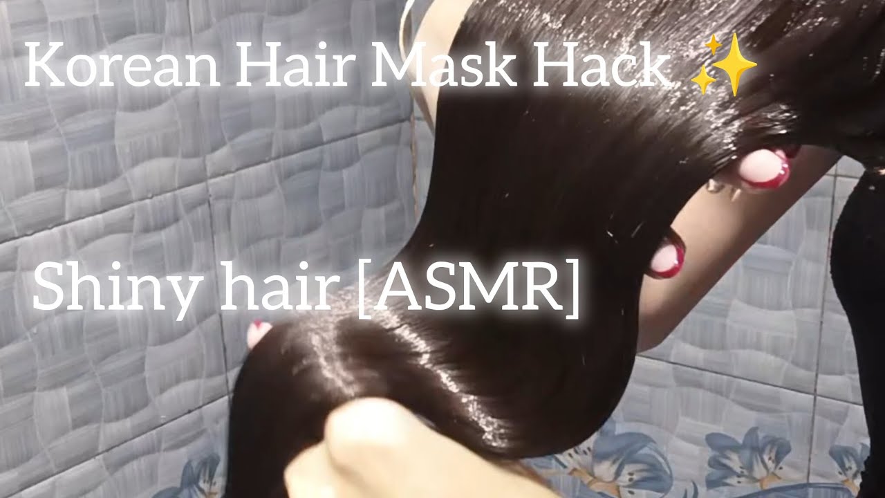 My Korean Hair Mask Routine ✨ Baby Oil + Conditioner for Healthy Shiny Hair [ ASMR ] (no talking)