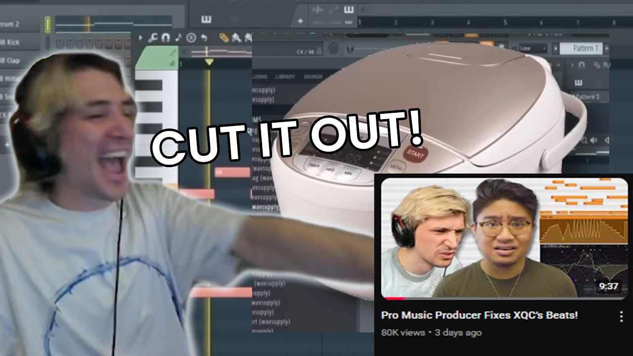 xQc Reacts to Pro Music Producer Fixing his Beats | xQc Reacts