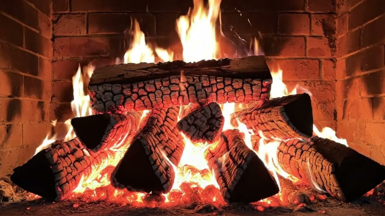 6.5 HOURS Fireplace 4K Background