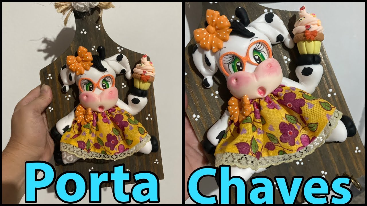 Porta chaves feito de Biscuit/ Arte com a Paty Biscuit