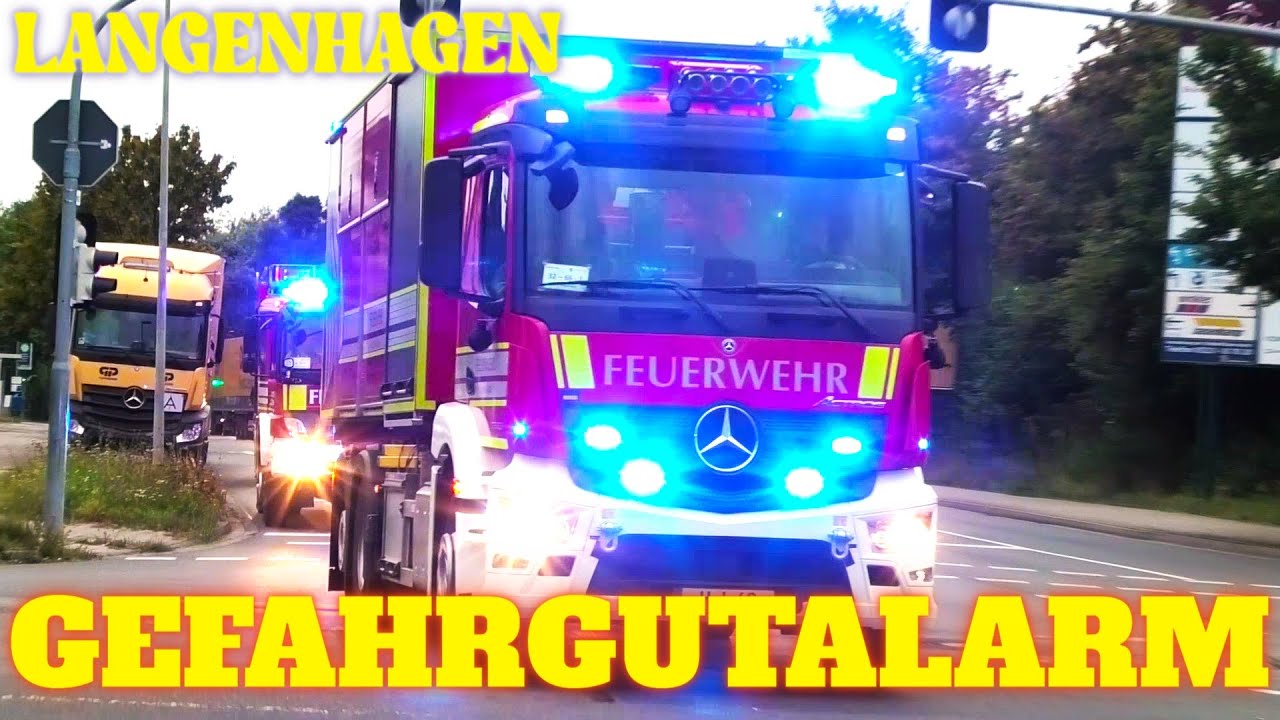 [3000. VIDEO!] GEFAHRGUTALARM in LANGENHAGEN EINSATZFAHRTEN FEUERWEHR LANGENHAGEN + FF SEHNDE