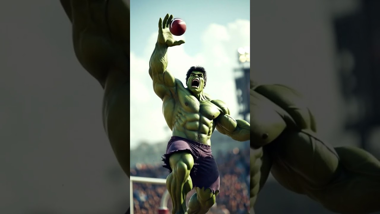 Hulk vs Football: Ab Ayega Mazaa #hulk #viral #reels #shorts #ai #youtubeshorts