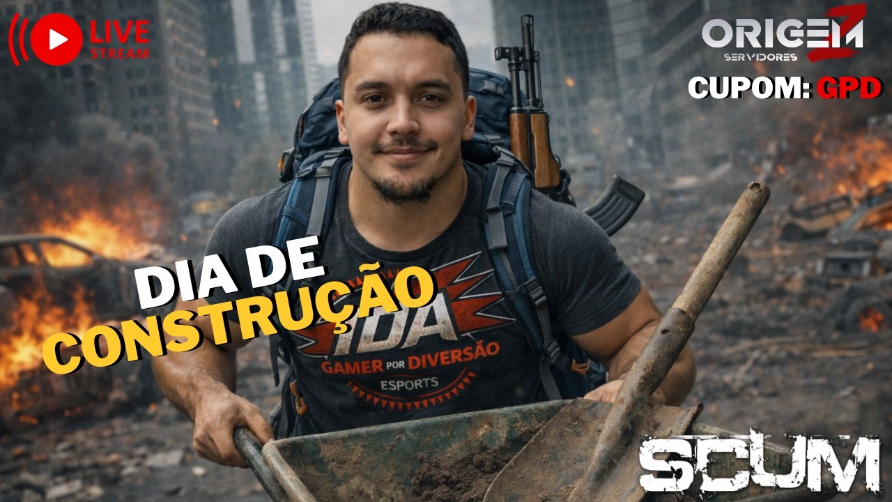 SCUM AO VIVO 🔥Bora de construção PVP só se for no bunker  OrigemZ Cupom: GPD