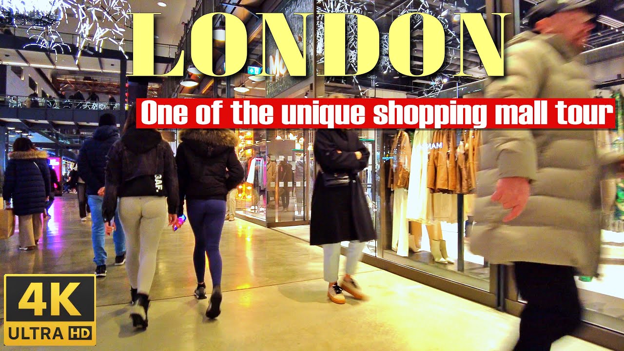 [4K]London Walk 2025: Inside Battersea Power Station’s Stylish Shopping Interiors