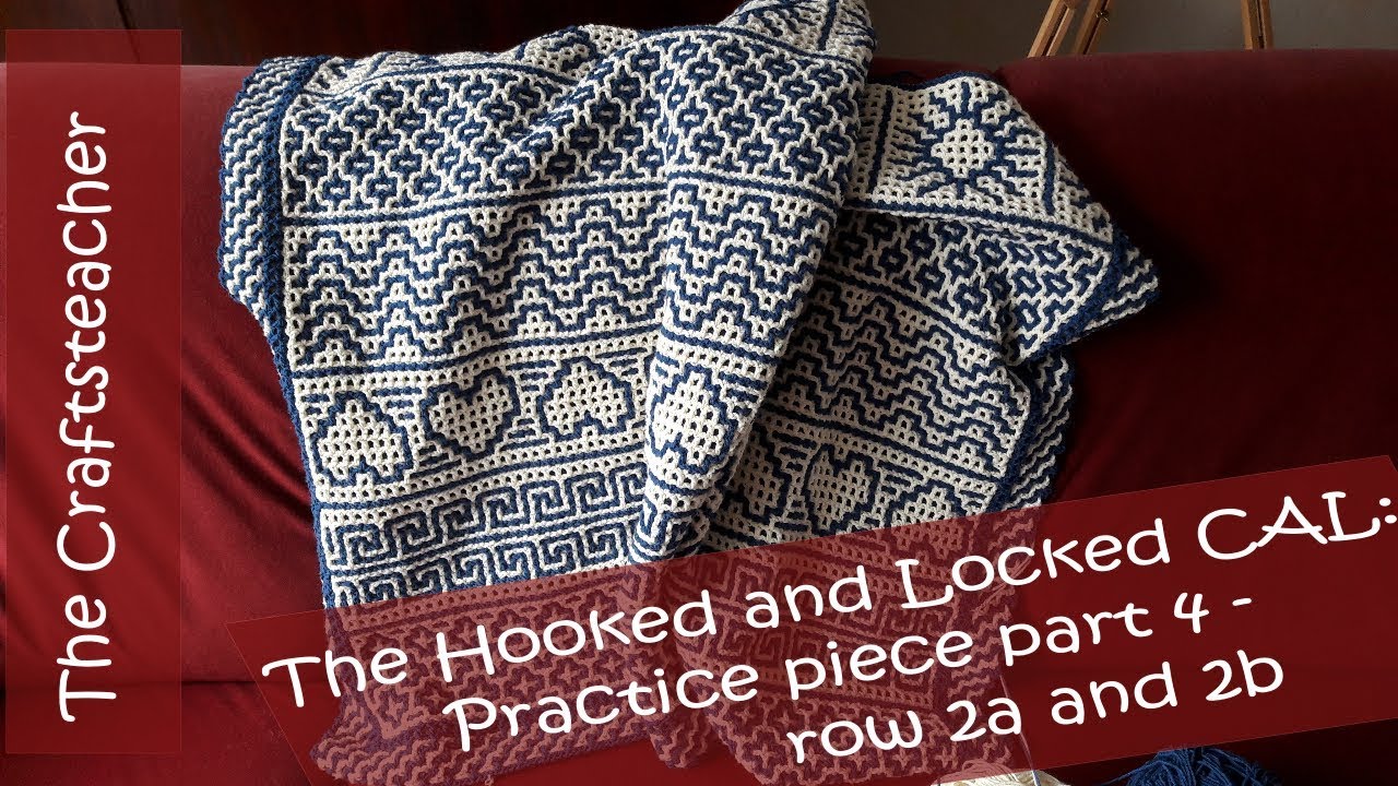 Hooked and Locked Crochet Along: Practice piece part 4 - row 2a and 2b (interlocking crochet)