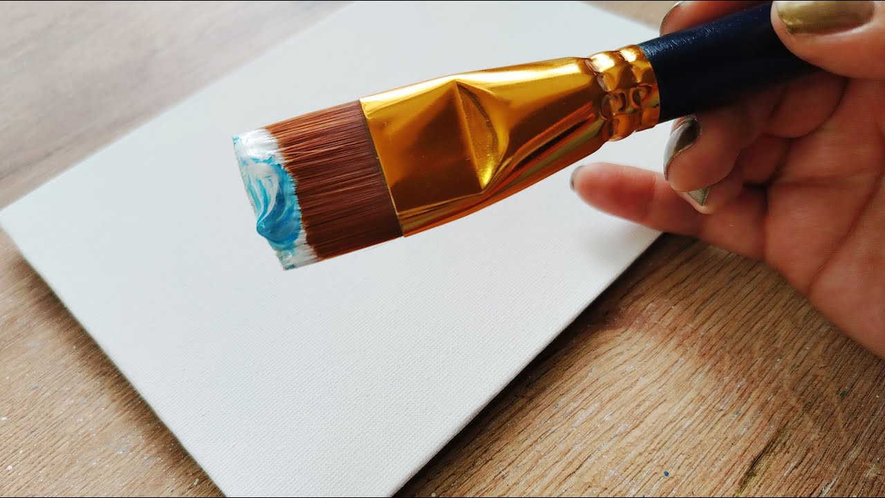 The Easiest Snowy Mountain to Paint / Acrylic Painting for Beginners