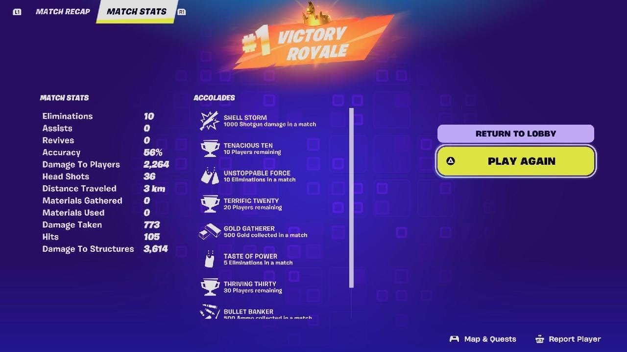 What a game! A great game of Reload Zero Build Solo's! I didn't die once! 