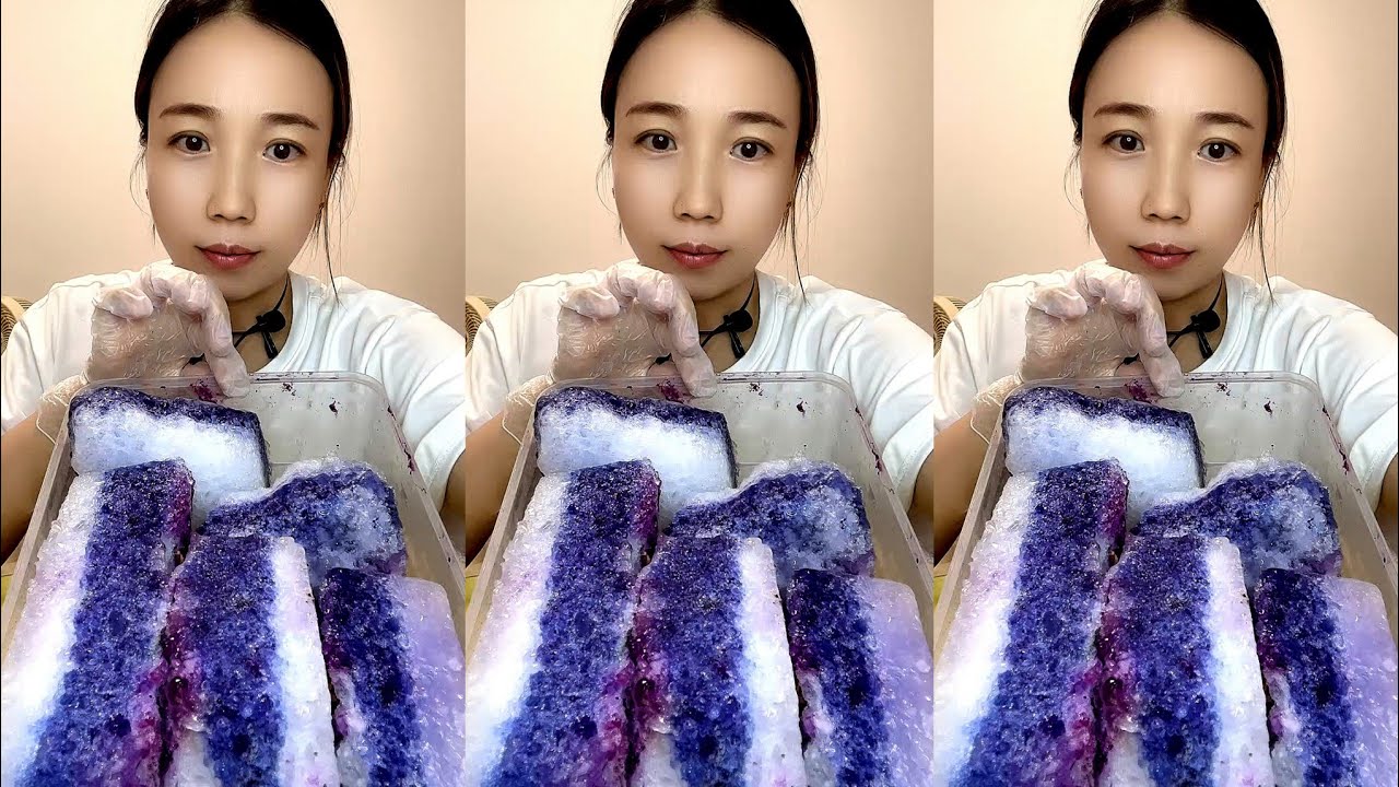 ASMR WHITE ICE EATING QIAN 