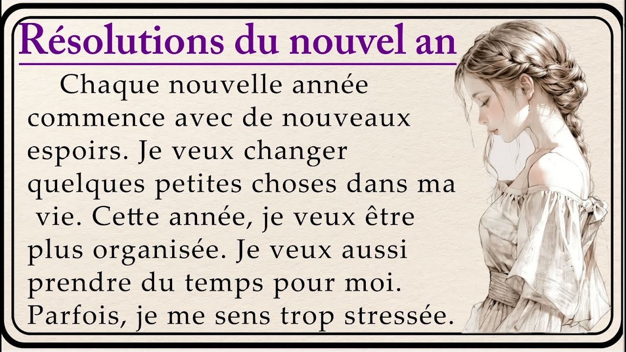 New Year’s Resolution🎇 | Résolutions du nouvel an | Learn French Through Simple Story