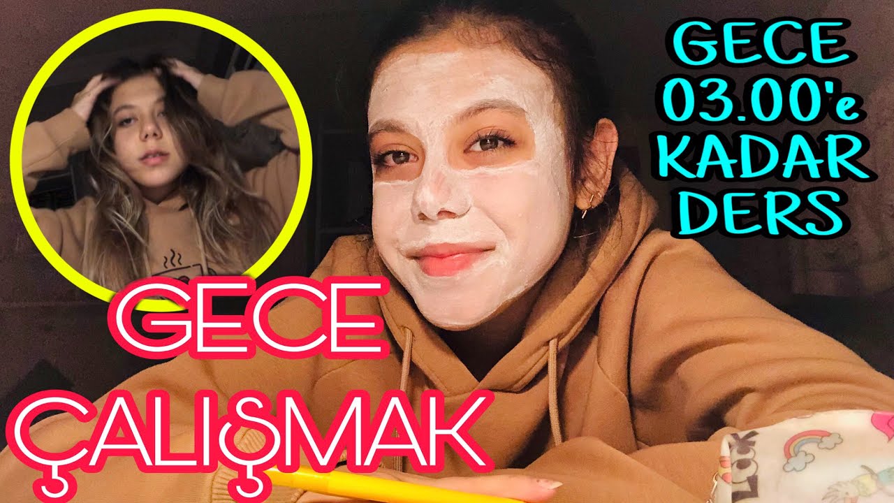 GECE DERS ÇALIŞMAK | Gece 03.00 e Kadar Verimli Ders Çalıştım!! Ders Çalışma Günlüğüm. Tuana Zeybek