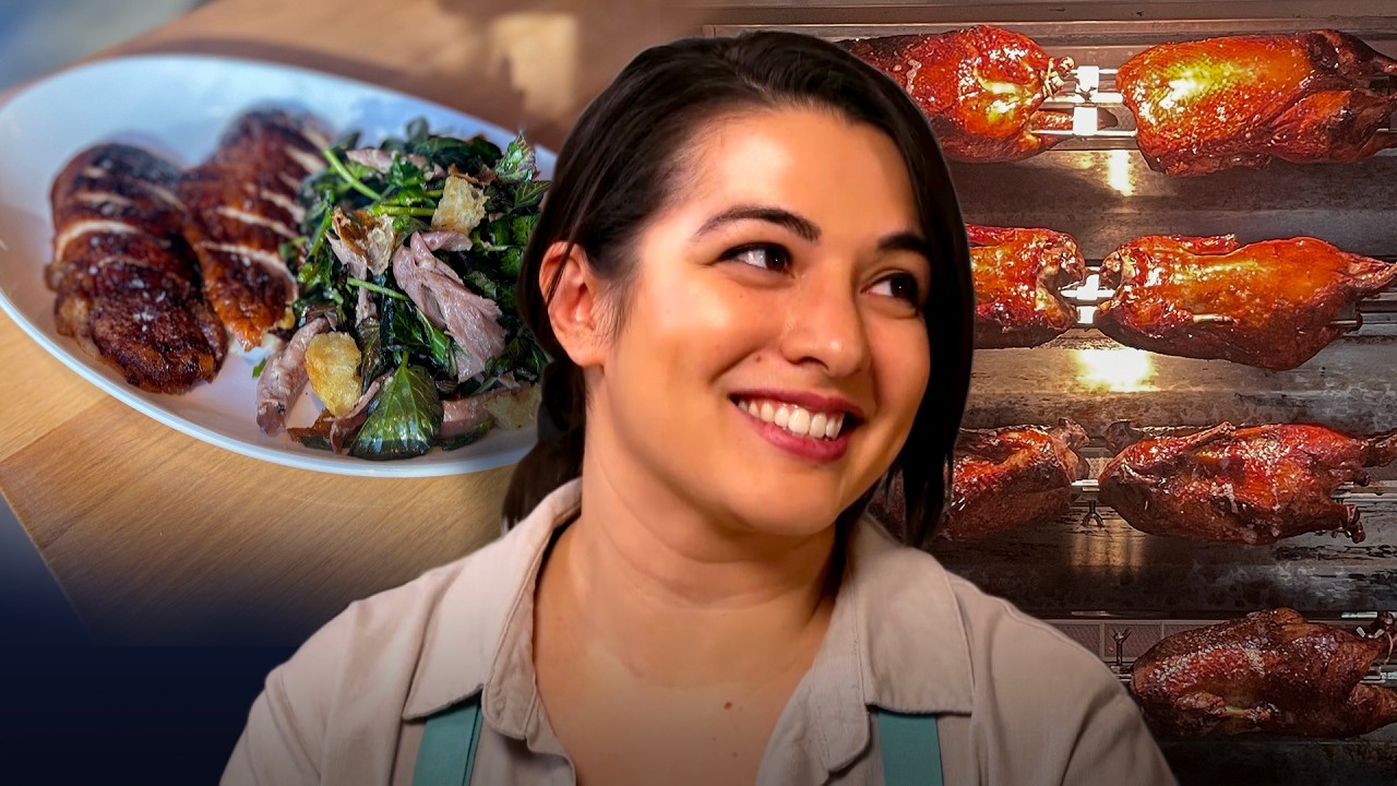 Watch THE DUCK & THE PEACH Prepare Their Tender Rotisserie Duck