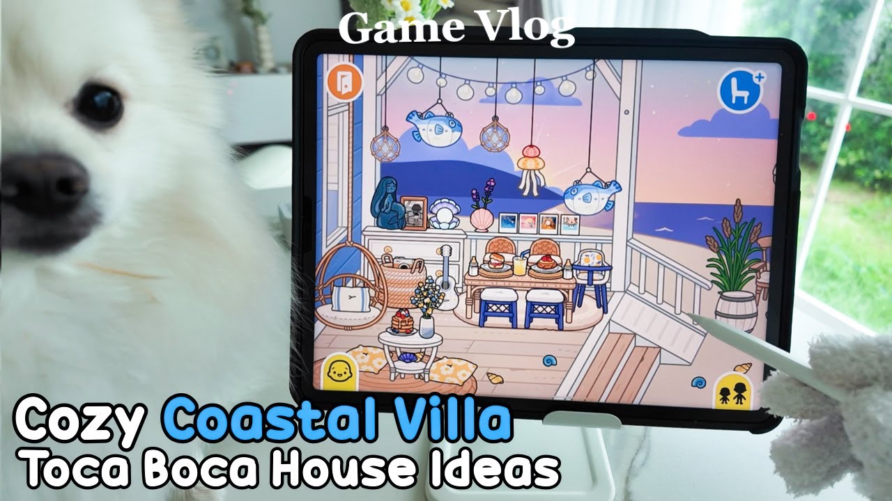 Cozy Coastal Villa in Toca Boca House Ideas 🏠🏝️🌊 Play Toca Boca With My Dog | Toca Life World