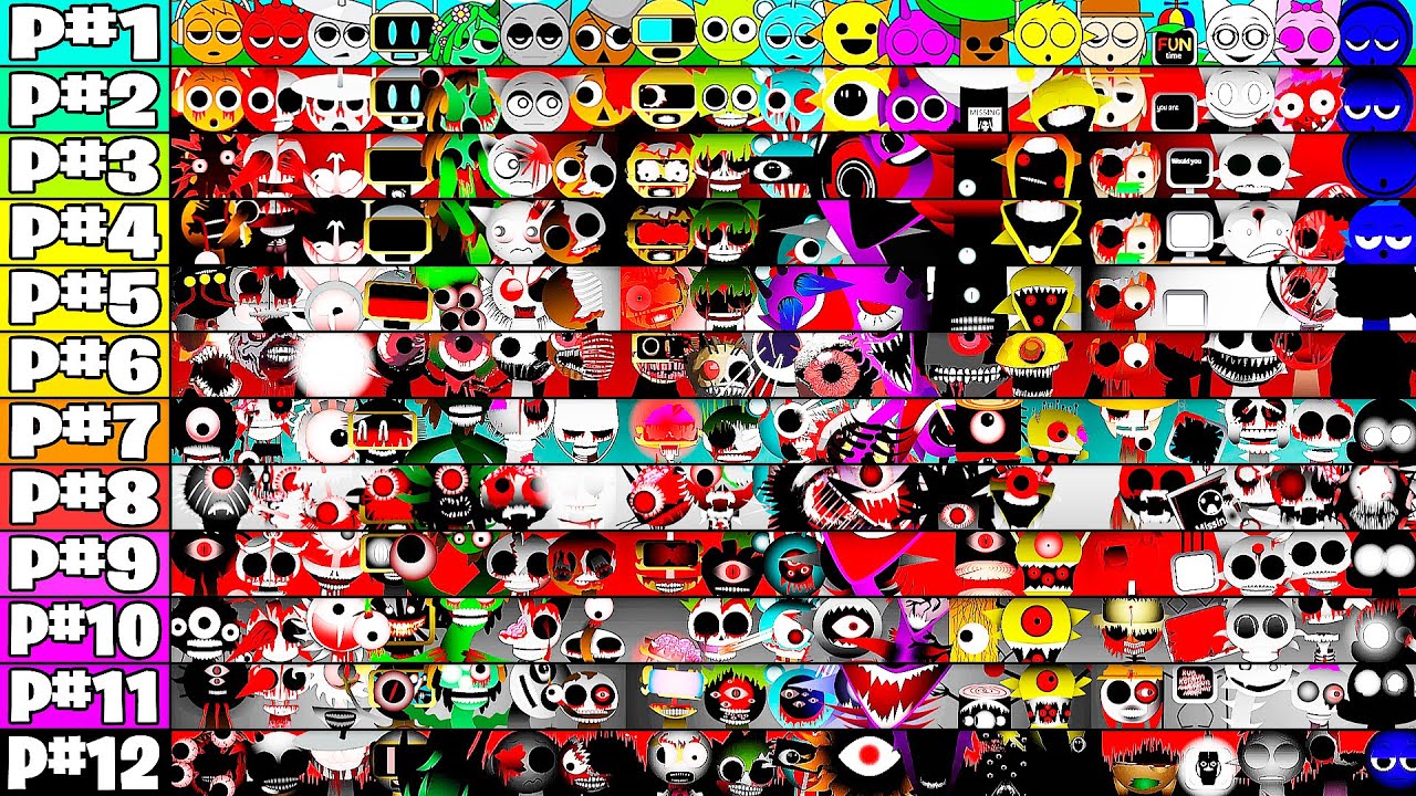 All New Phases 1-12 Together in Incredibox Sprunki - All Characters in One