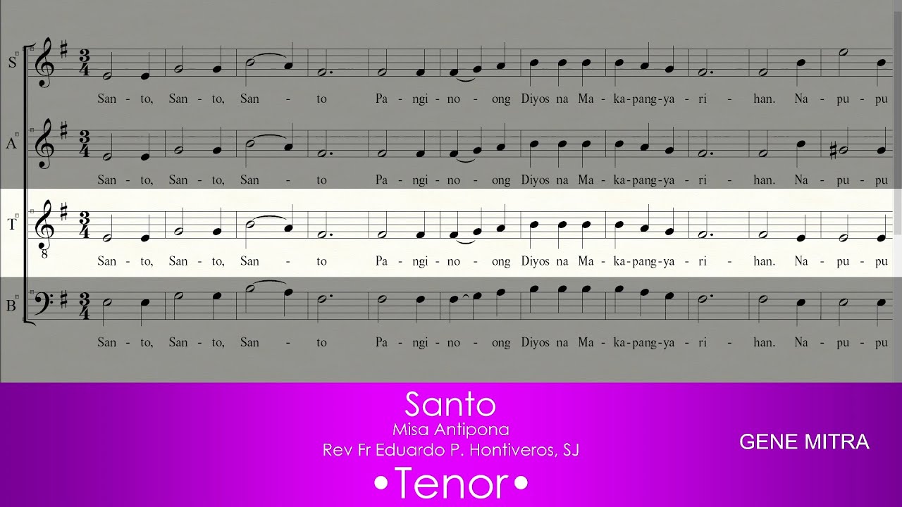 Santo (Misa Antipona) • Tenor